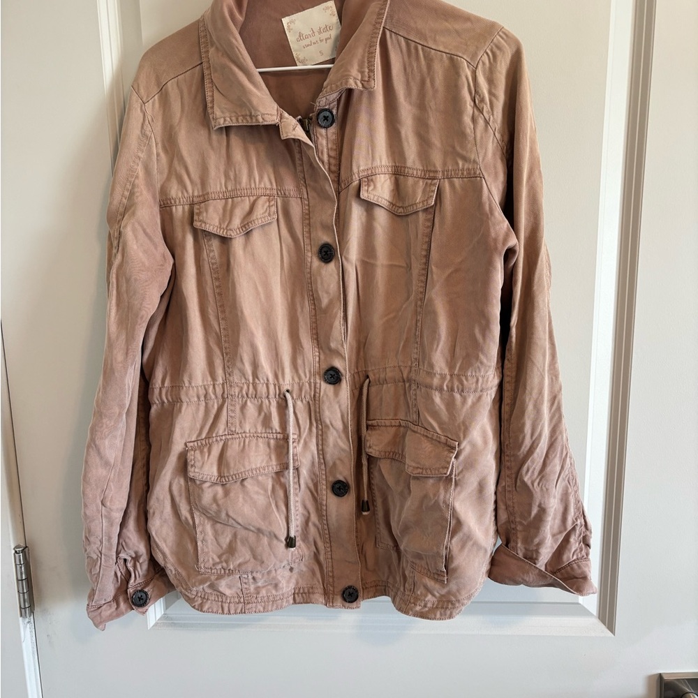 Altar'd State Brown Utility Jacket Lightweight Style